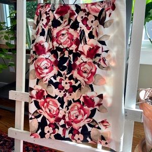 White House Black Market floral skirt